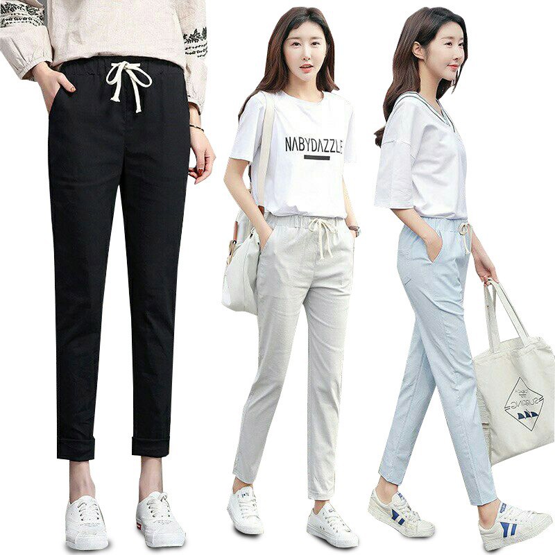 Plus Size S-3XL Bootcut Long Pants Women High Waist Korean Style Slimming  Casual Vintage Black Stretchable Formal Office Work Ladies Woman Trousers