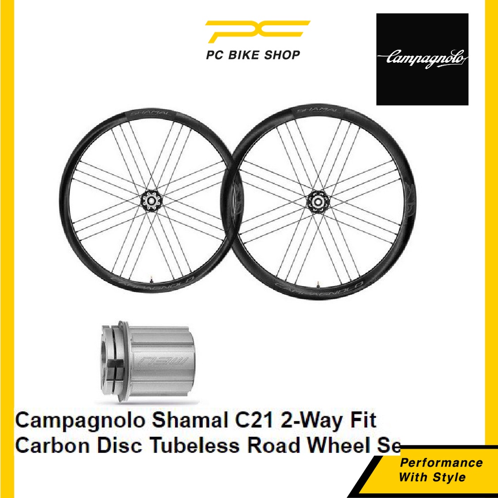 Campagnolo Shamal C21 2-Way Fit Carbon Disc Tubeless Road Wheel Set ...