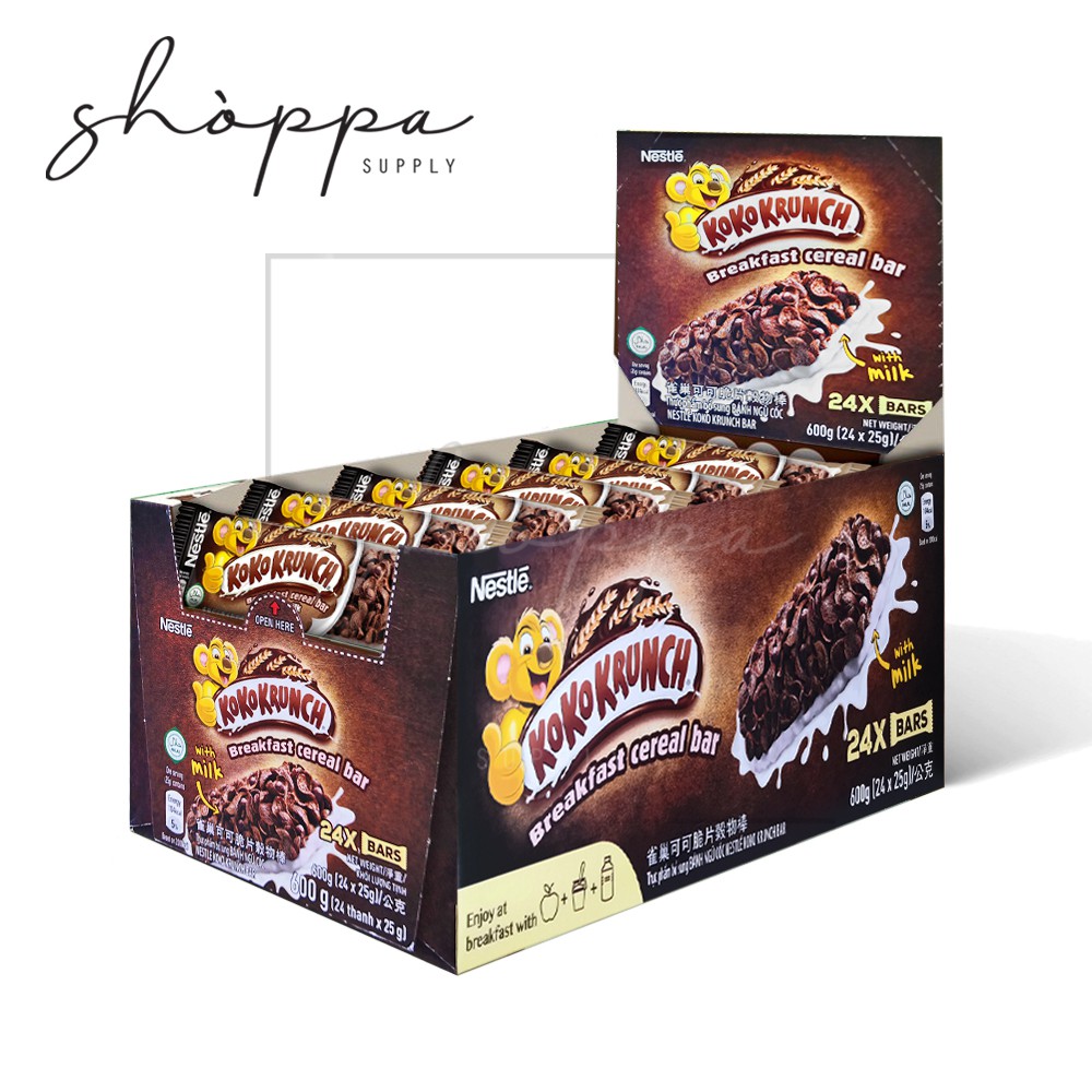 SHOPPA Nestle KOKO KRUNCH Breakfast Cereal Bar 24 x 25g [Use By Date