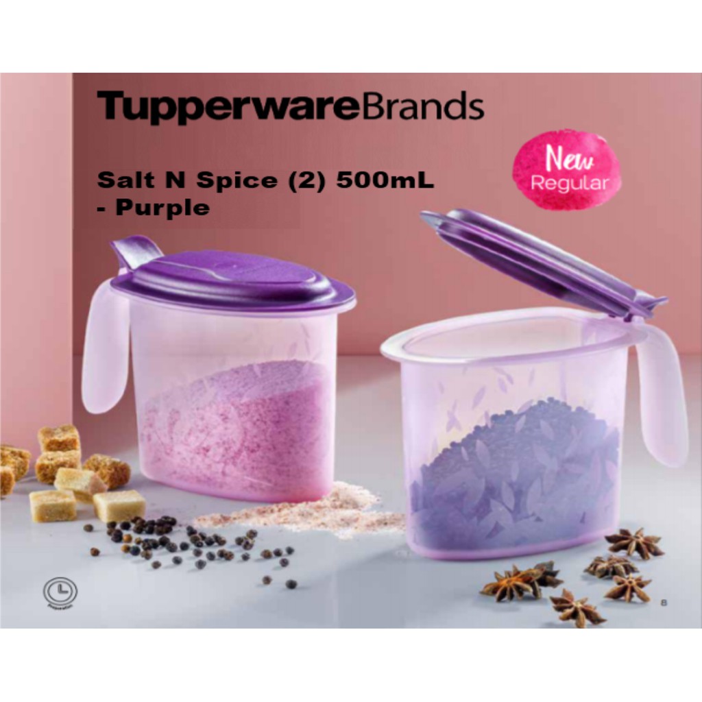 Tupperware Salt N Spice (2) 500mL - Purple | Shopee Malaysia