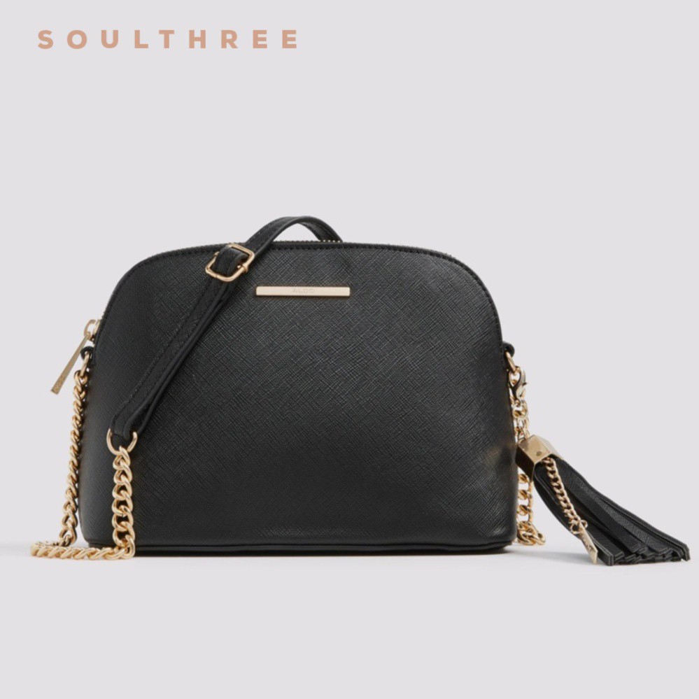 Aldo Elroodie Saffiano Crossbody Shoulder Bag Black Shopee Malaysia