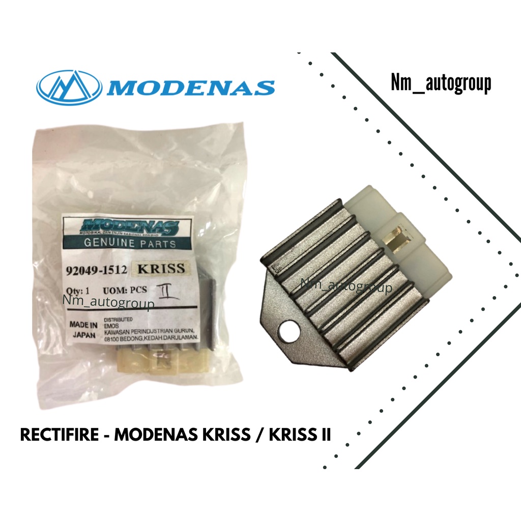 MODENAS Regulator Rectifier set (ORI JAPAN) KRISS 100 / KRISS 110