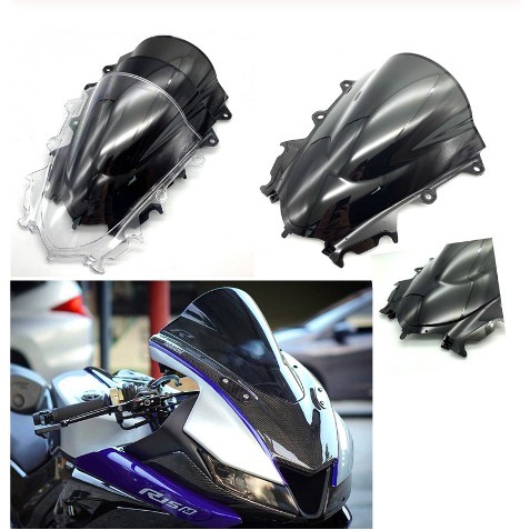 YAMAHA YZF R15 V3 WINDSHIELD DOUBLE BUBBLE (READY STOCK MALAYSIA ...