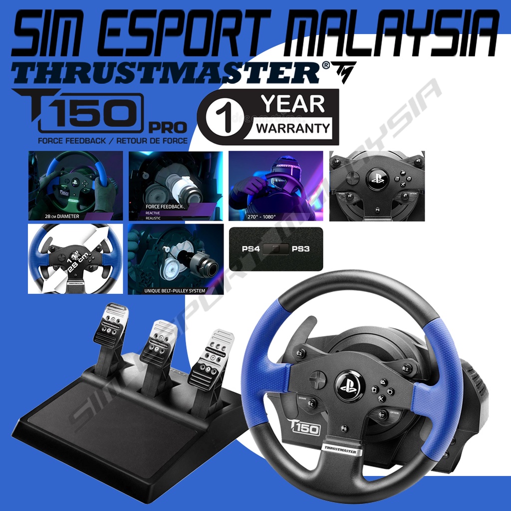 Thrustmaster T150 Force Feedback Racing Wheel, 270-1080° Wheel