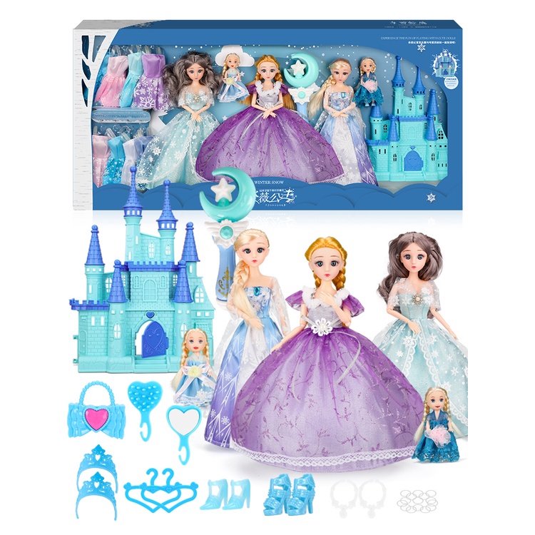 ☆Toys-Doll Toy Girl Lisa Elsa Princess Elsa Light Barbie Large ...