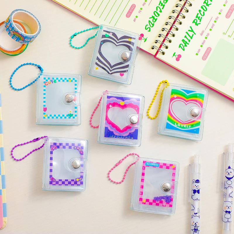Ins Mini PC Binder 2 inch Korean Transparent Album Photo Card Sticker ...