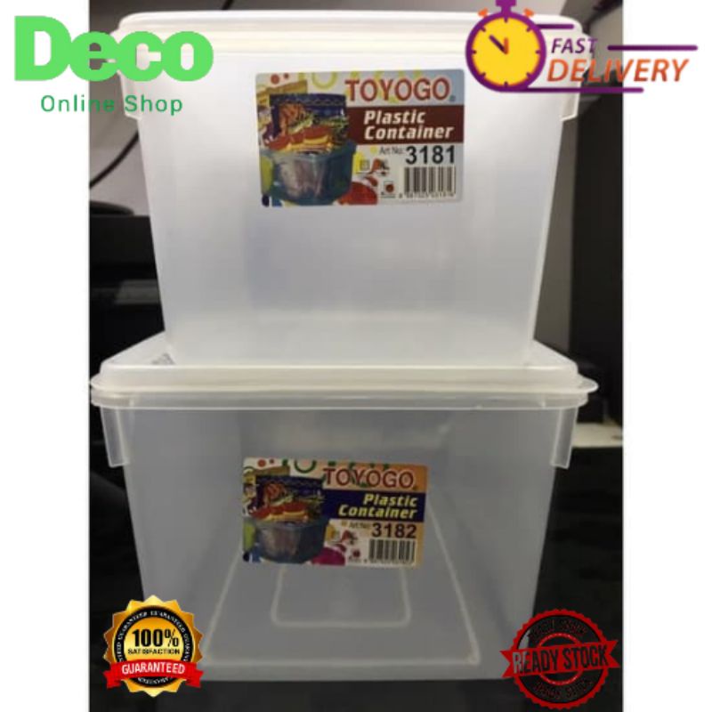 🔥READY STOCK🔥TOYOGO Plastic Container 3181/3182 Storage Box/Transparent ...