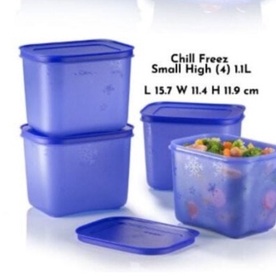 Tupperware Chill Freez Medium Low 1.0L / Medium High 2.5L / Small Low ...