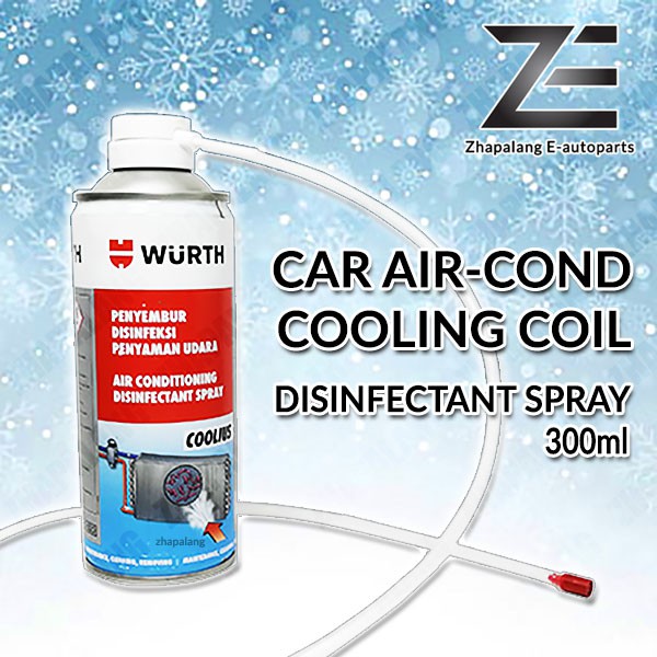 Wurth Car Cooling Coil AIR CONDITIONING DISINFECTANT SPRAY 300ml AIR