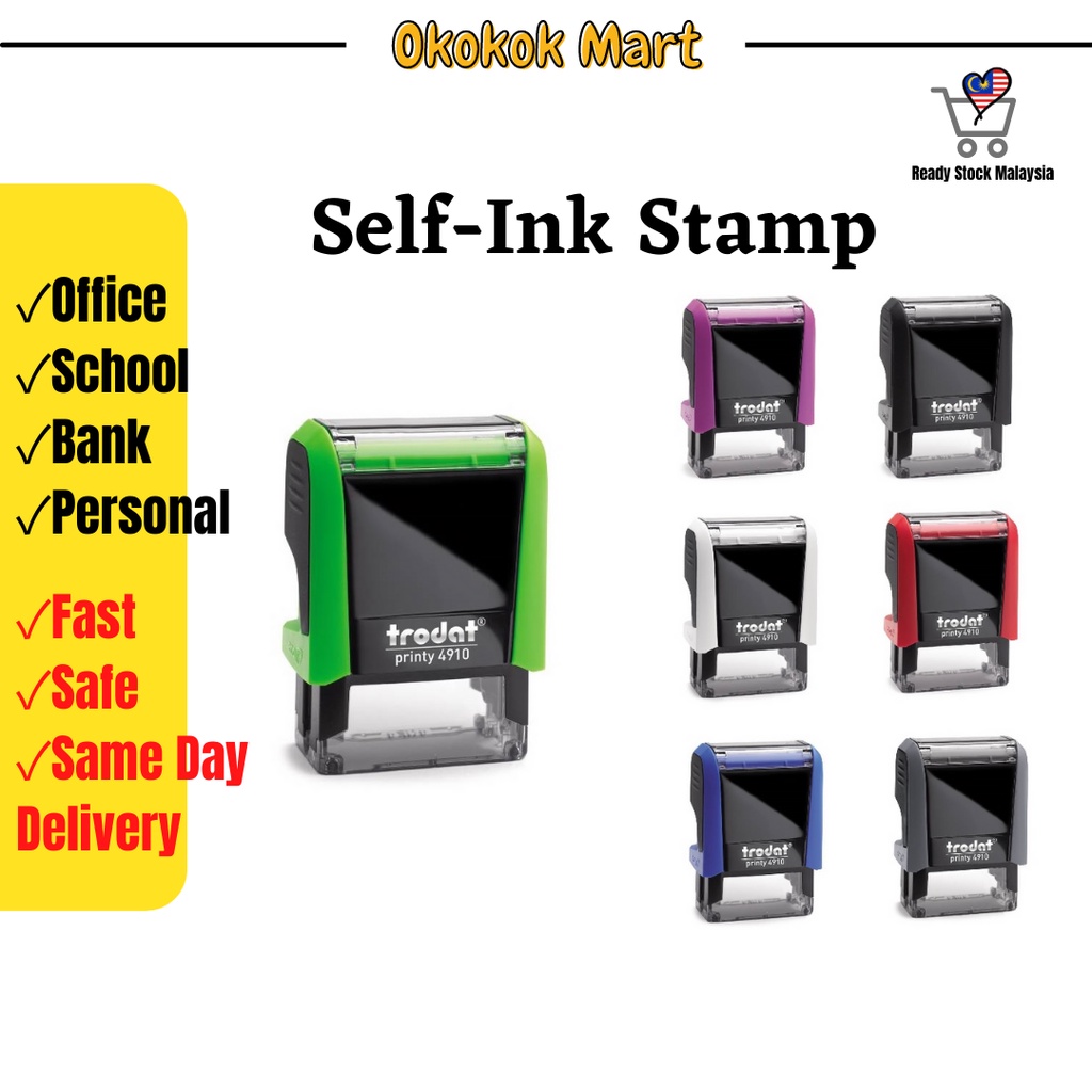 Rubber Stamp Cop Customized Rubber Stamp Self-ink Company Stamp TRODAT ...