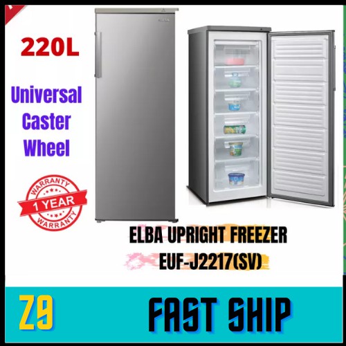 ELBA (NEW MODEL) UPRIGHT FREEZER 220L EUFJ2217(SV) ELBA WARRANTY MALAYSIA Shopee Malaysia