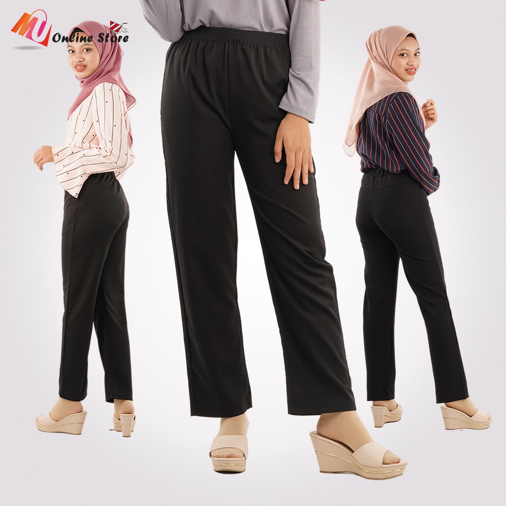 MU SELUAR SLEK WANITA / SELUAR KERJA WANITA /SLACK PANTS WOMEN / LADIES  LONG PANTS / FEMALE FORMAL WORK LONG PANTS 9117