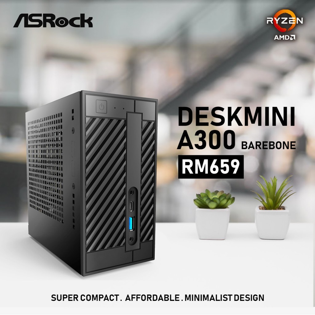 Asrock deskmini a300 am4 hot sale