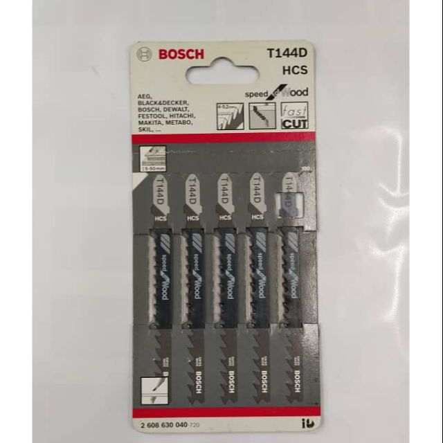 Bosch Jigsaw Blades T144D HCS Speed for Wood (per piece/ Sebatang