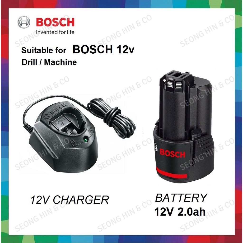 Bosch 12v Battery And Charger Shopee Malaysia 9537