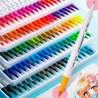 Bullet Journal 60colours 0.4mm Fineliner Watercolor Dual Tip Brush Artist  Marker Pens for Coloring - China Dual Tip Brush Marker, Dual Tip Brush Pen
