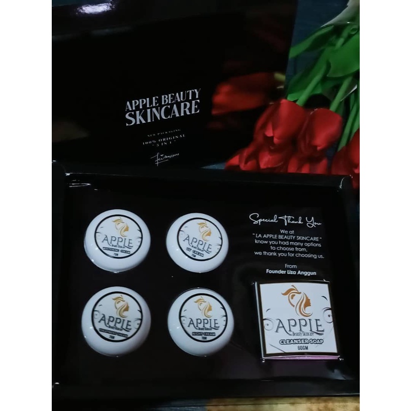 SET BASIC APPLE BEAUTY SKINCARE 5IN1 | Shopee Malaysia