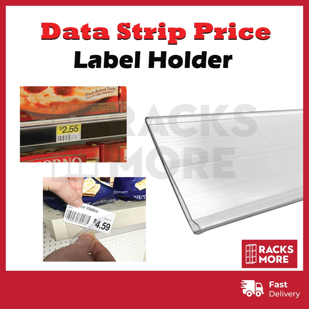 RACKSMORE Data Strip Price Label Holder Shelf White | Shopee Malaysia