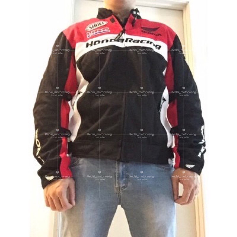 Jimatlah Honda Racing Motorcycle Protector Safety Jacket Men wear Motor riding wear HRC Motor Shopee Malaysia