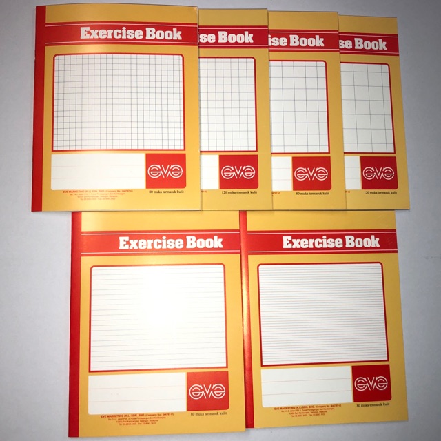 *KL ship by next working day* Eve Exercise Book Single Line / 3Line ...