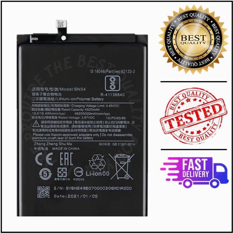 REDMI NOTE 9 / REDMI 9 BATTERY BATERI ( BN54 ) | Shopee Malaysia