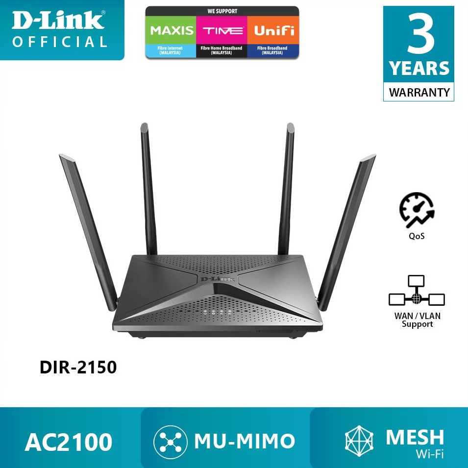 D-Link AC2100 Mesh Wi-Fi Gigabit Router DIR-2150 | Shopee Malaysia