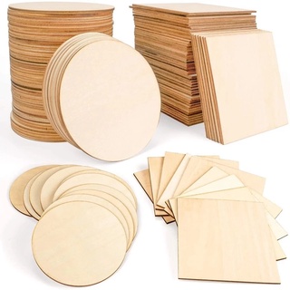 Set of 10 Blank Wood Coasters, Unfinished Pine Wood Squares, Wood Supplies  for Crafting, Square Wood Coasters, 10 X 10 Cm / 4 X 4 Inch 
