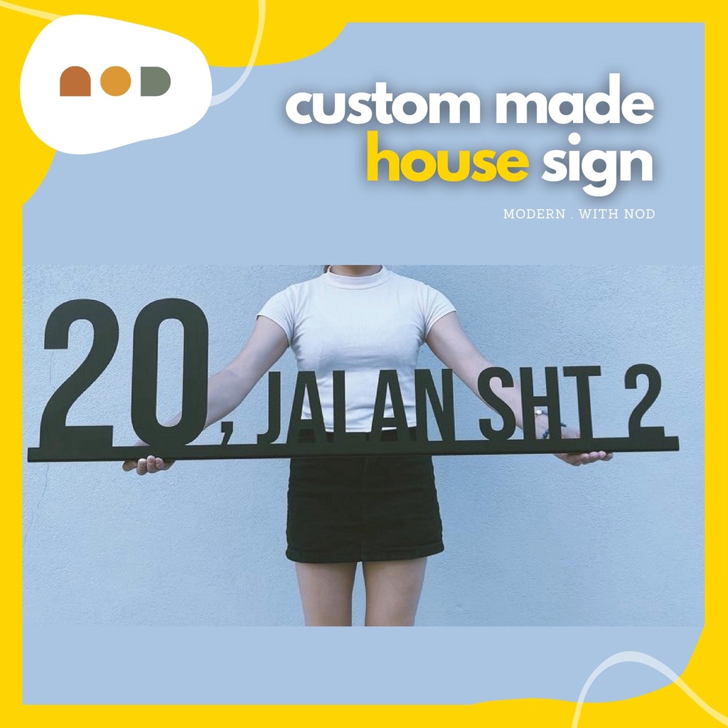 Modern House Signage / Simple Design / Customize | Shopee Malaysia
