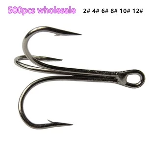  30pcs Treble Fishing Hooks 4#6#8#10#12# Barbed Triple