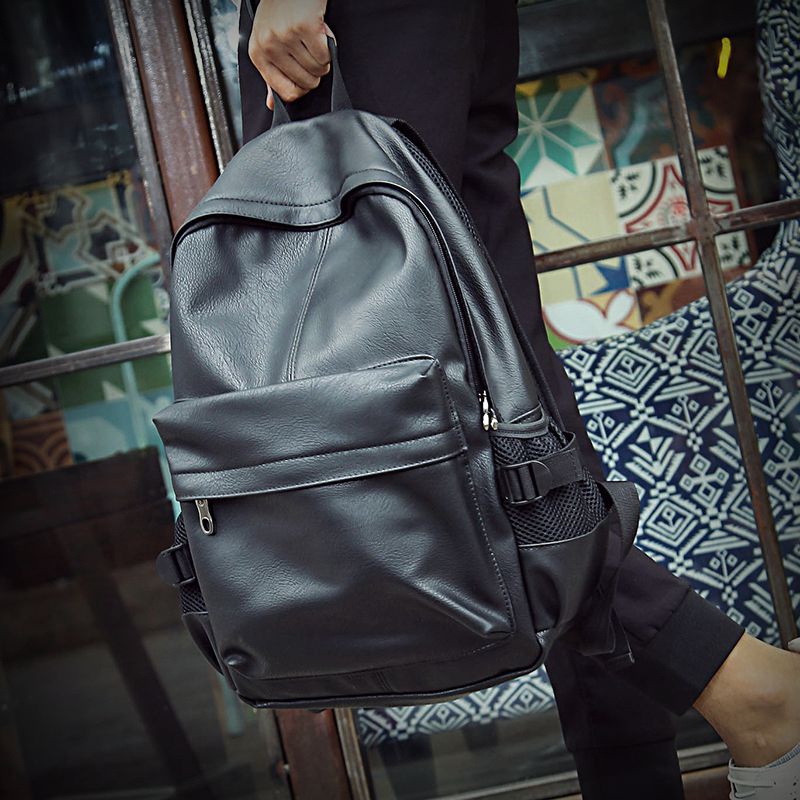 Backpack Men Leather Premium Beg Lelaki PU Leather Backpacks Men Travel Backpack Men Bag Lelaki Casual Backpack Men Shopee Malaysia