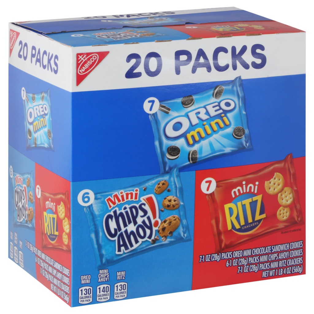 NABISCO 20packs; (mini Oreos, Chips Ahoy!, Ritz) | Shopee Malaysia