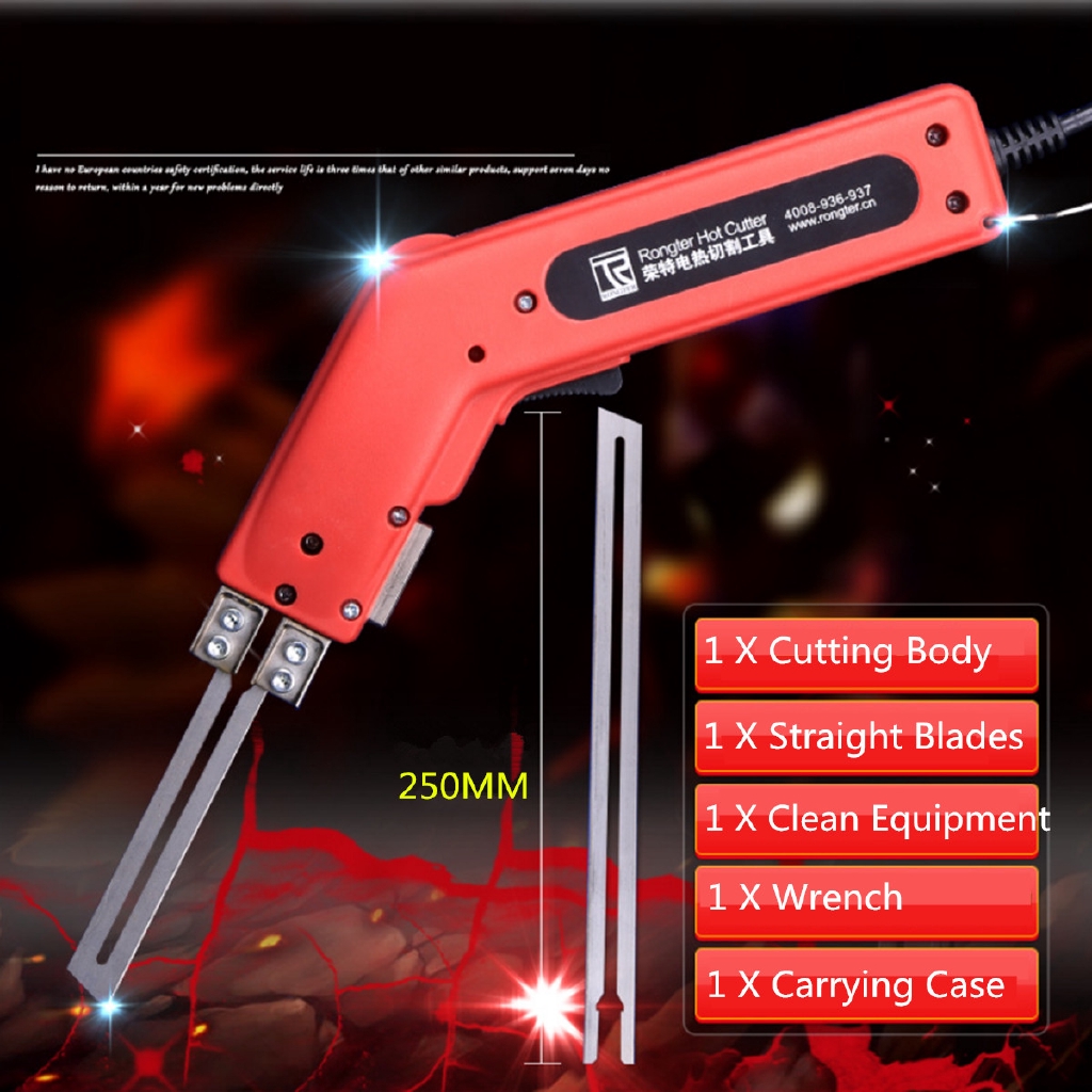 250W Styrofoam Electric Foam Heat Wire Tool Grooving Cutter Blades Various Kit Hand Hold Heating