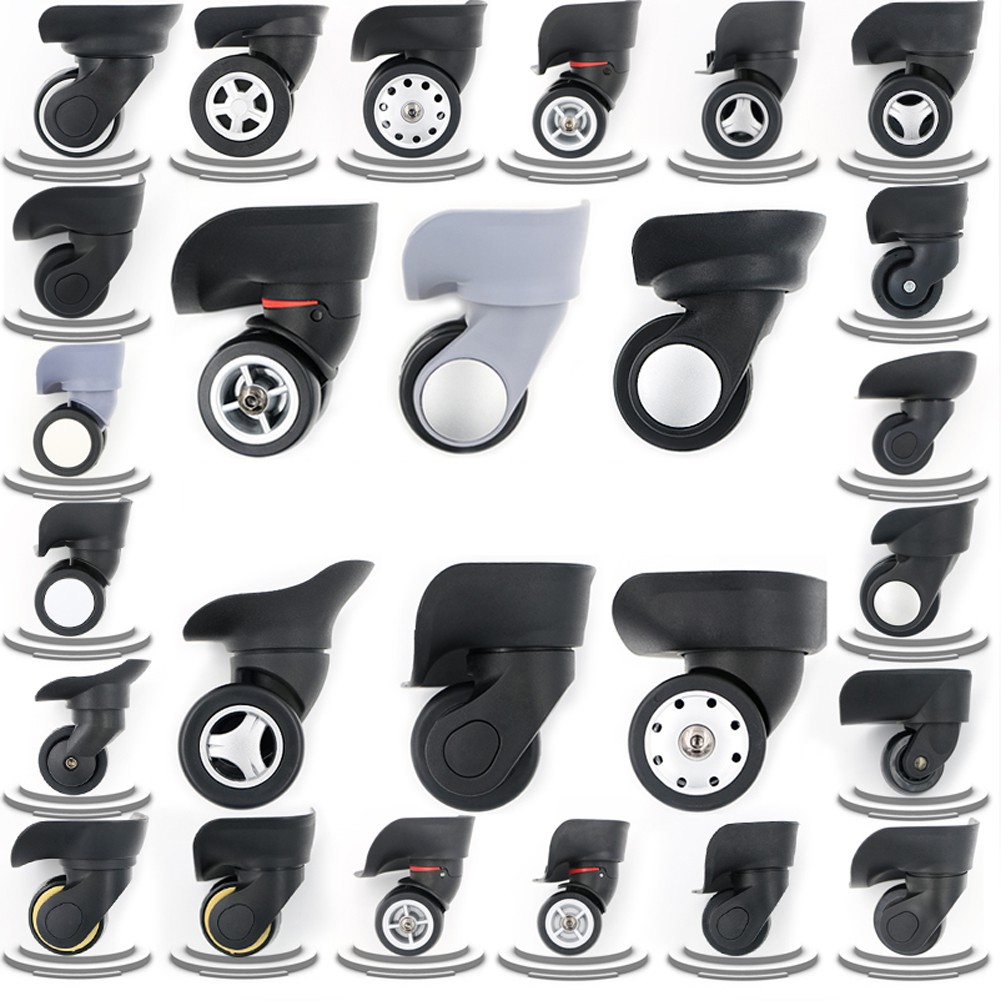 1 Pair Penggantian roda bagasi Replacement Luggage Suitcase Wheels ...