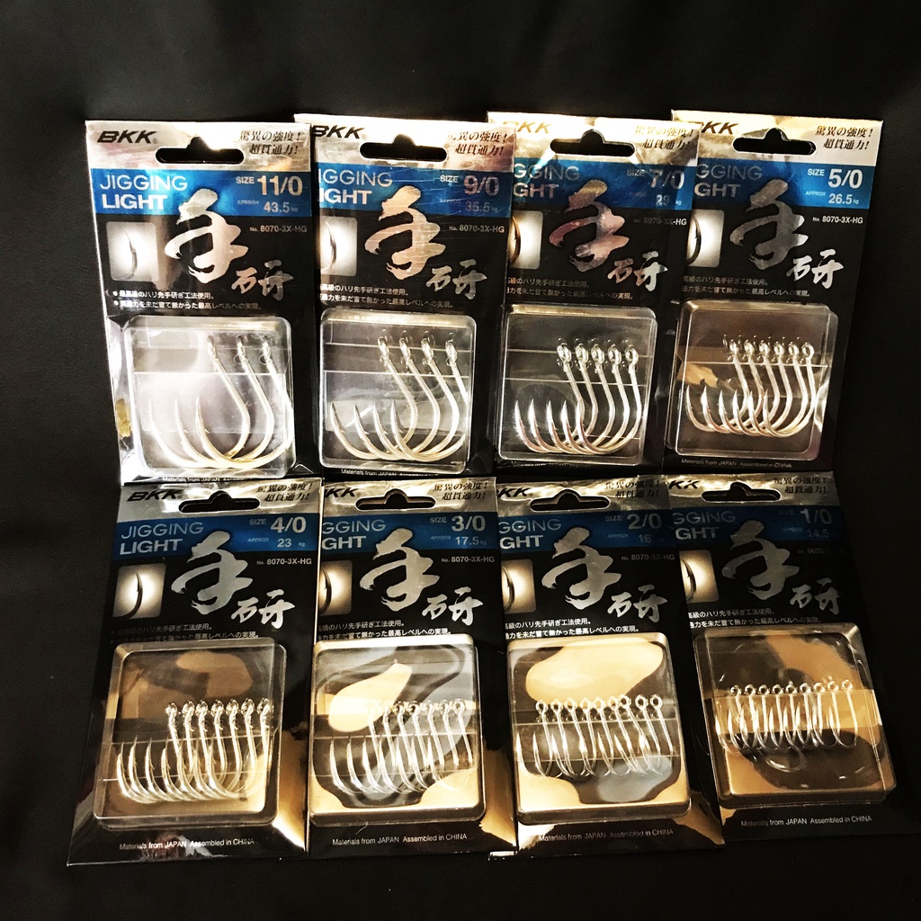 100 Ganci Da Pesca Jig Big Sharp – Acciaio Alto Carbonio Nero – Esche Baota