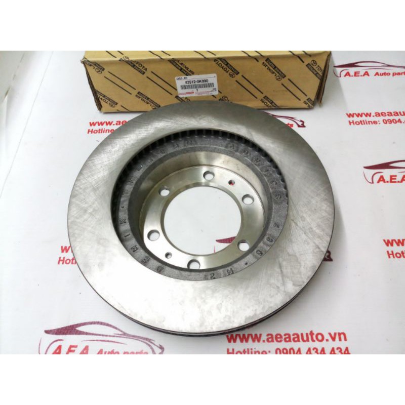 43512-OK090 TOYOTA HILUX KUN26 REVO GUN125 FRONT DISC ROTOR (1 PAIR 2 ...