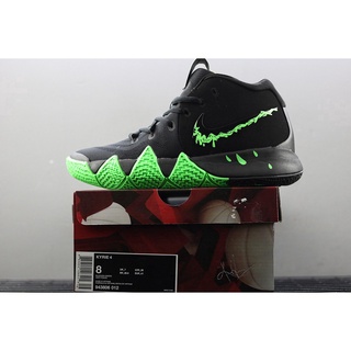 Kyrie 4 black/rage green grade school kids' clearance shoe