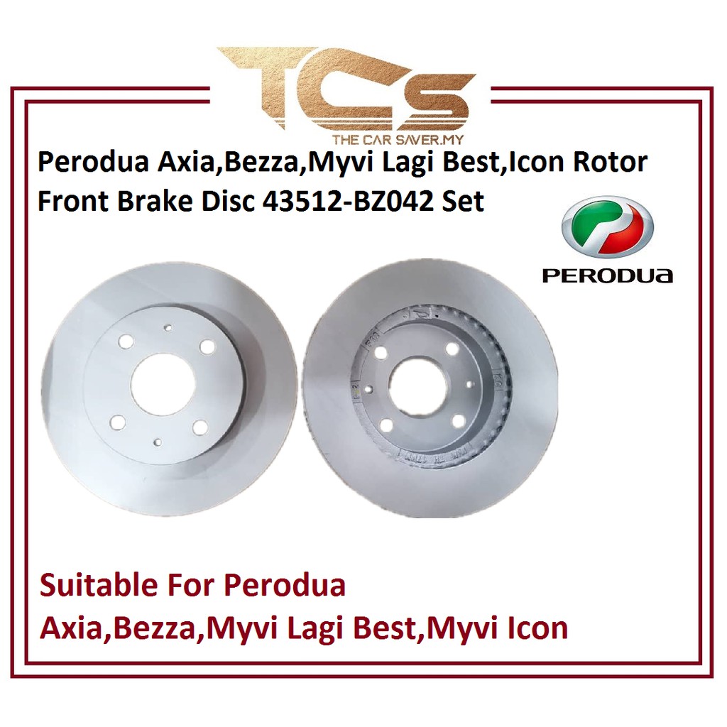 Perodua Axia,Bezza,Myvi Lagi Best,Icon Front Brake Disc Rotor 43512
