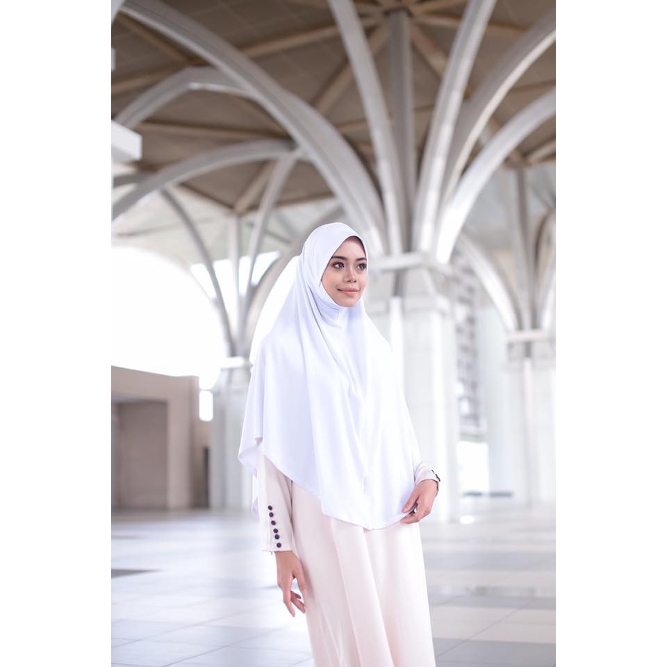 BASIC HIJAB UMRAH HAJI - WHITE | Shopee Malaysia