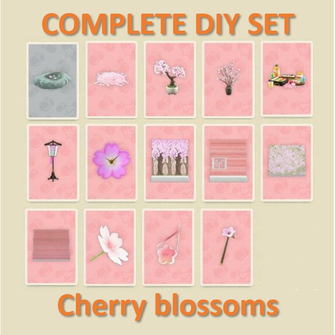 Cherry Blossom DIY Full Set Animal Crossing New Horizons Shopee