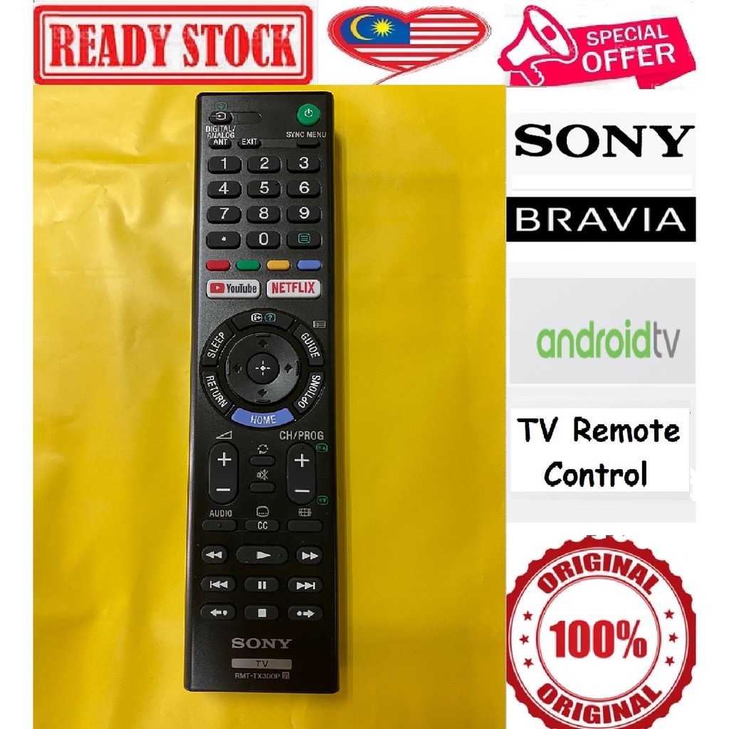 Sony TV remote control original RMTTX300p smart TV / LCD / LED Android remote control Shopee