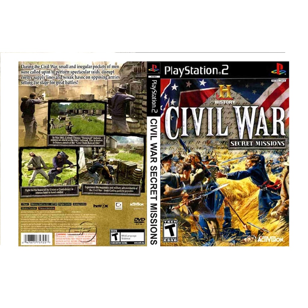 🔥PS2 CD DVD Games🔥 History Channel- Civil War Secret Missions (DVD Game)  | Shopee Malaysia