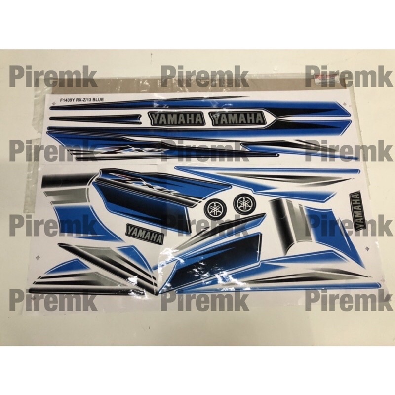 Rxz sticker Stripe moritaka rxz model catalyzer last model hitam oren ...