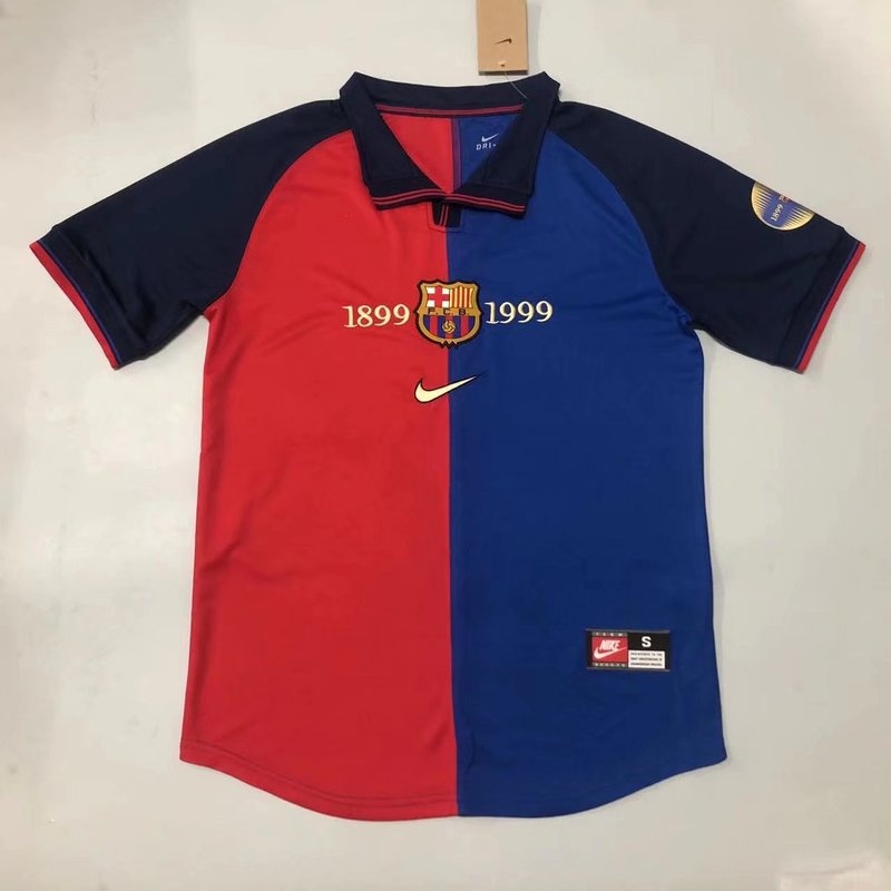 1899-1999 Barcelona Centennial Edition retro jersey S-XXL short-sleeved ...