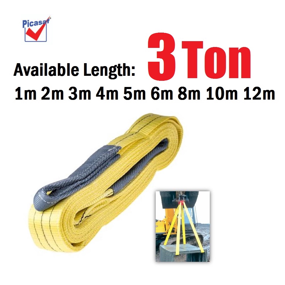 WEBBING LIFTING SLING BELT 3TON 2M 3M 4M 5M 6M 8M 10M 12M | Shopee Malaysia