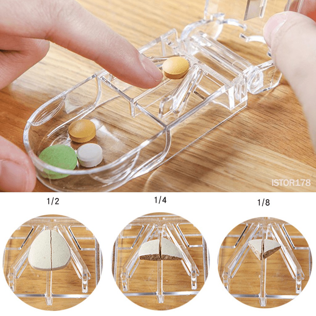 Portable Pill Cutter Box | Tablet Splitter & Organizer | Medicine ...