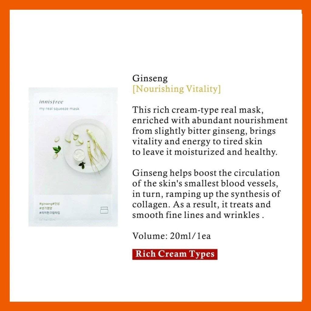 (MARCH 2023 EXPIRED) Innisfree Korea Face Mask Sheet Natural Essence