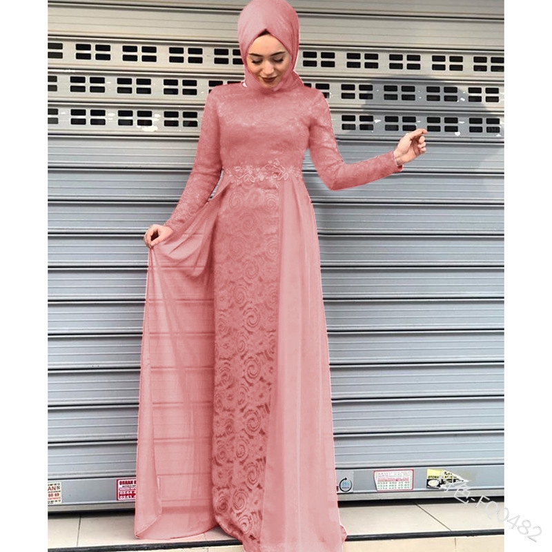 Muslimah lace shop dress design