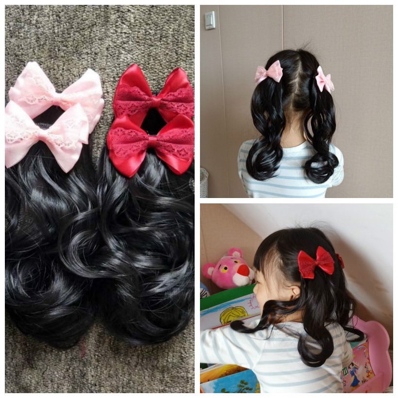 1PC RSW PONI PONY TAIL PONITAIL KOREA GIRL'S PAIR CURLY RIBBON 27 CLIP ...