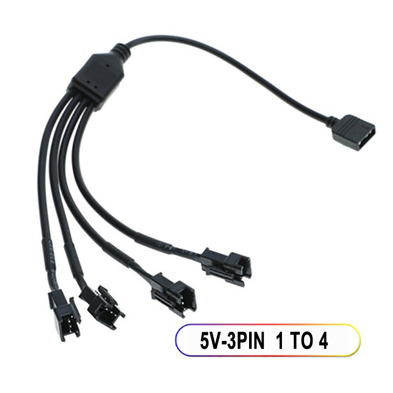 3PIN 4PIN 1to1/2/3/4 Computer motherboard Splitter Convert Cable SM3P ...