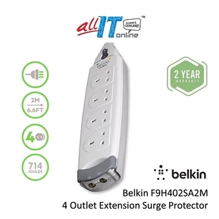 Belkin F9H410SA2M / F9H402SA2M 4-Way Home Surge Protector Power Socket (2m)